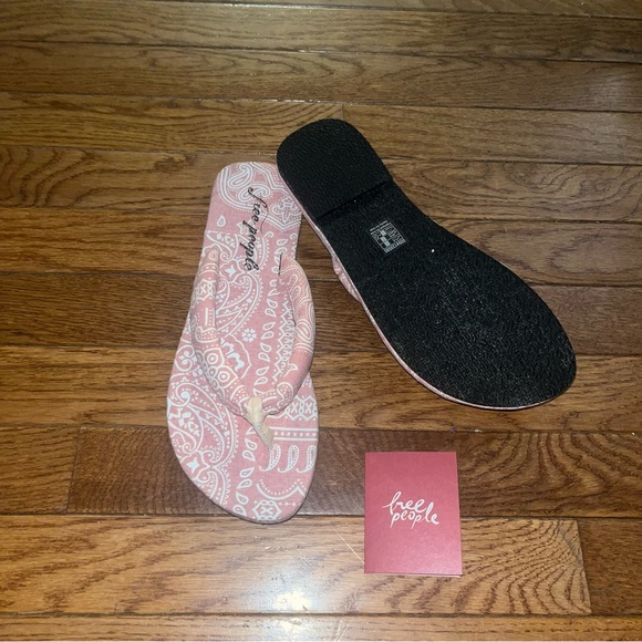 Free People Pink Verdra Organic Sandals Thong Toe Flip Flops Women’s 8.5 / EU 39 - Picture 4 of 7